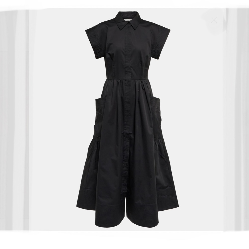 Co Black Cotton Shirt Dress